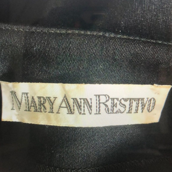 VTG WOMEN'S MARY ANN RESTIVO DRESS BLACK SZ 8 WOOL - Picture 8 of 10